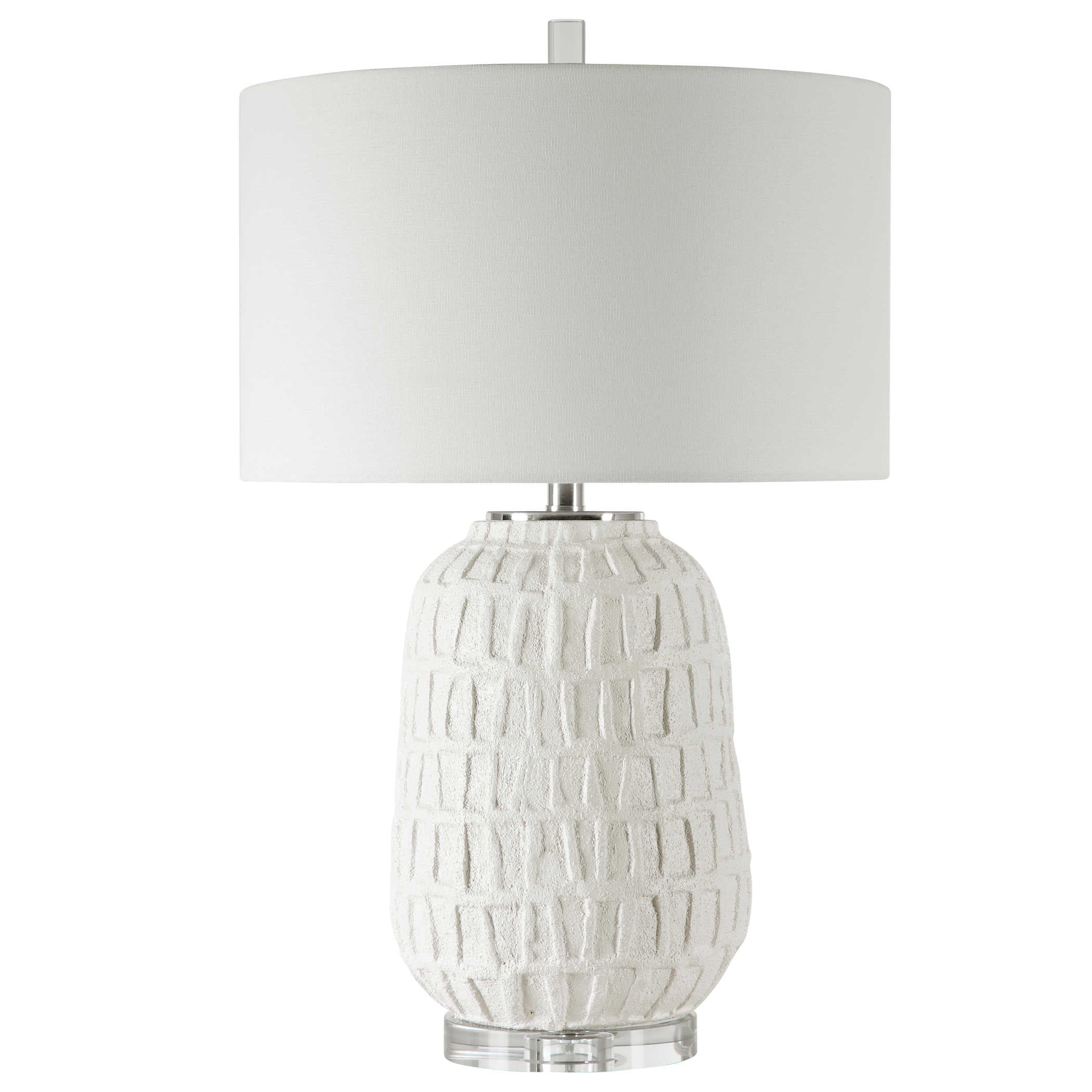 Textured Grid Table Lamp – Bella B Decor