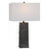 Charcoal Ribbed Table Lamp