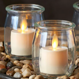 1.4 x 2 Inch Pearl Ivory Set of 2 Luminara Tealight Candles Remote Ready