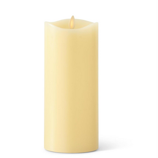 3.5 x 8.5 Inch Ivory Wax Indoor Pillar Luminara Candle Remote Ready