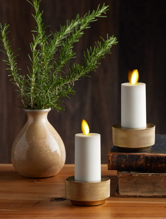 2 Pack 4.2 Inch Ivory Luminara Indoor Votive Candles