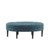 Oval Button Tufted Ottoman