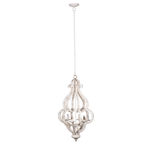 Carved Wooden Chandelier