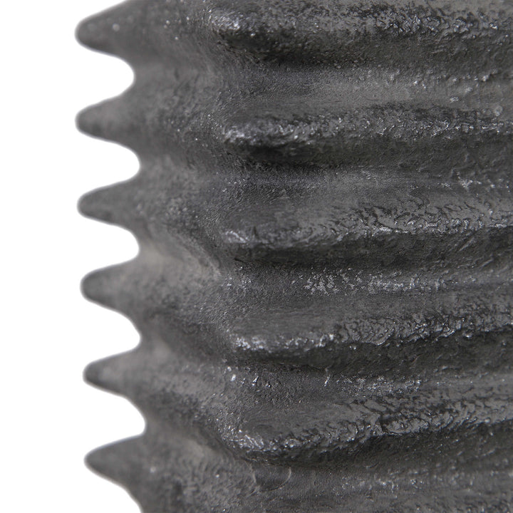 Charcoal Ribbed Table Lamp
