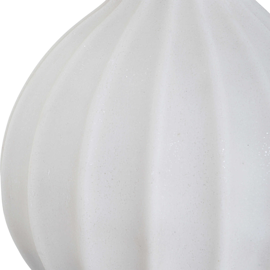 Scalloped Stone Table Lamp