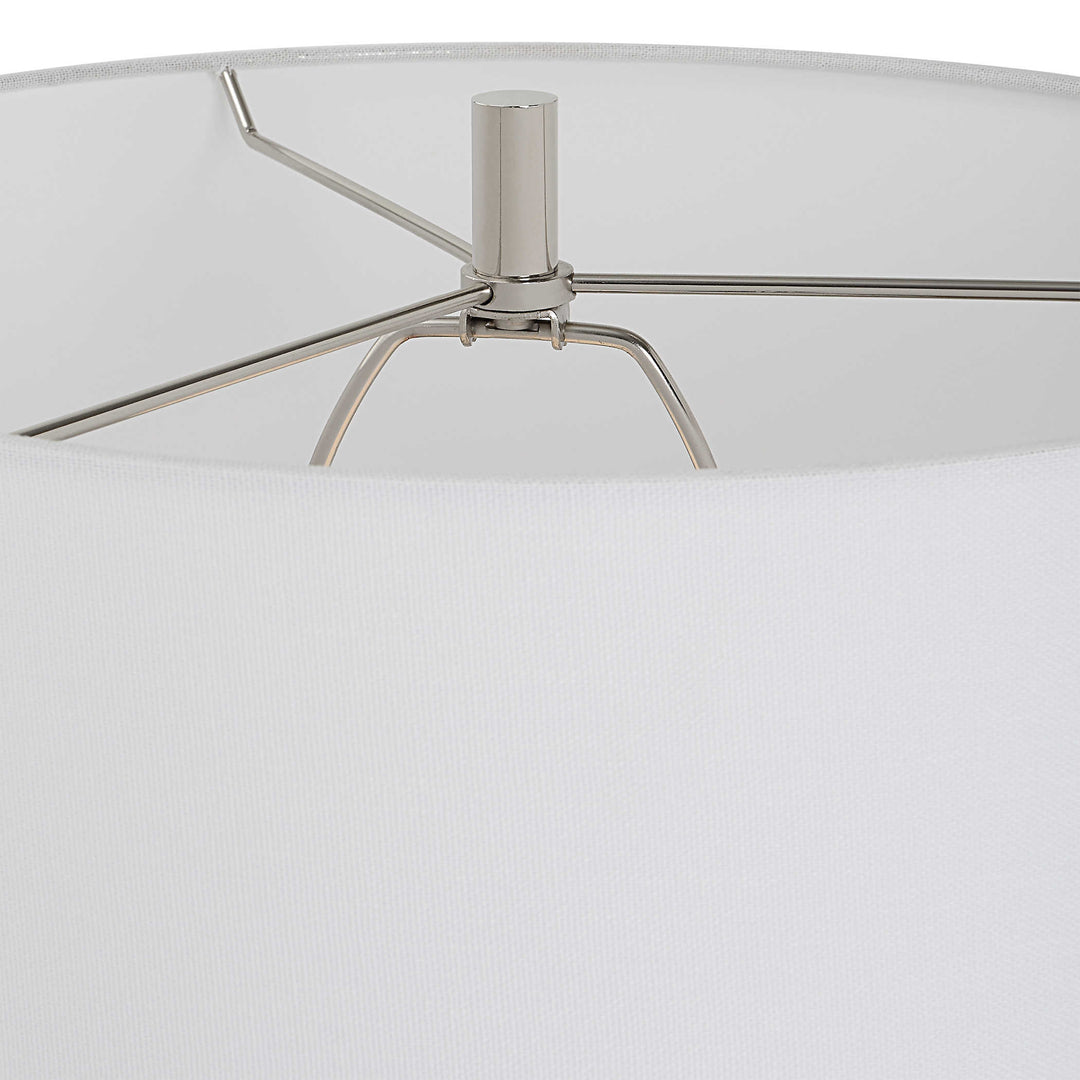 Scalloped Stone Table Lamp