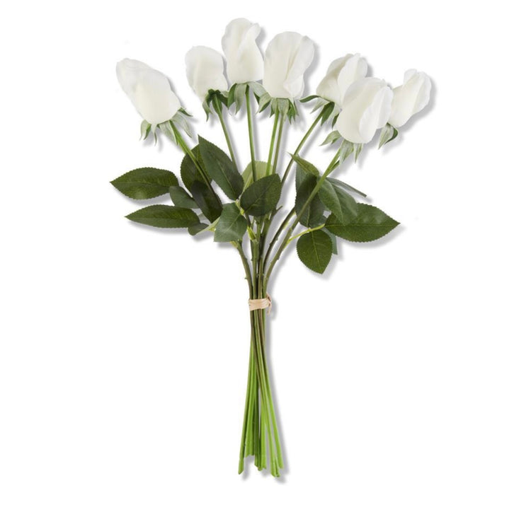 White Real Touch Rose Bundle