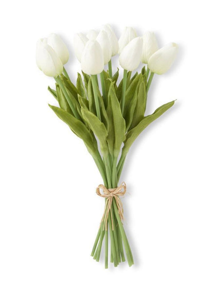 White Real Touch Tulip Bundle