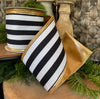 4" x 5 YDS Cotton w/Lame Stripe Ribbon