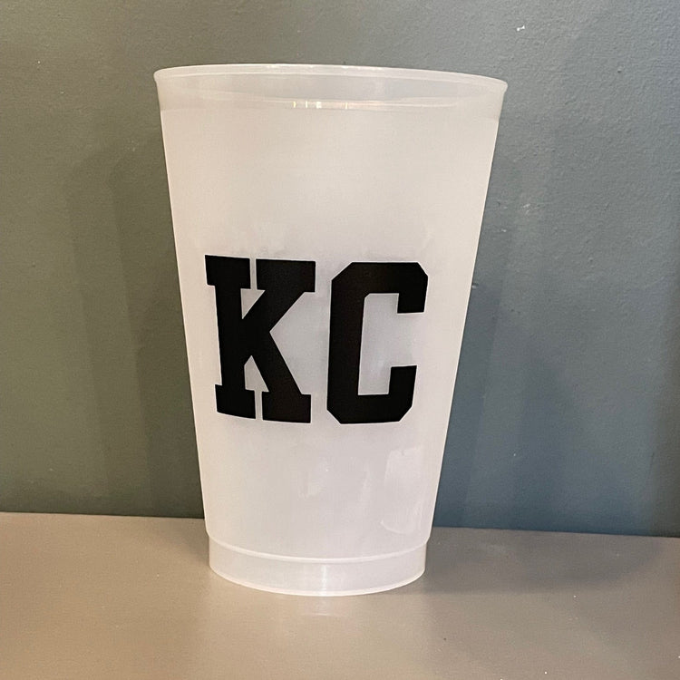 20 oz Frosted Stadium Cup KC BLACK Imprint