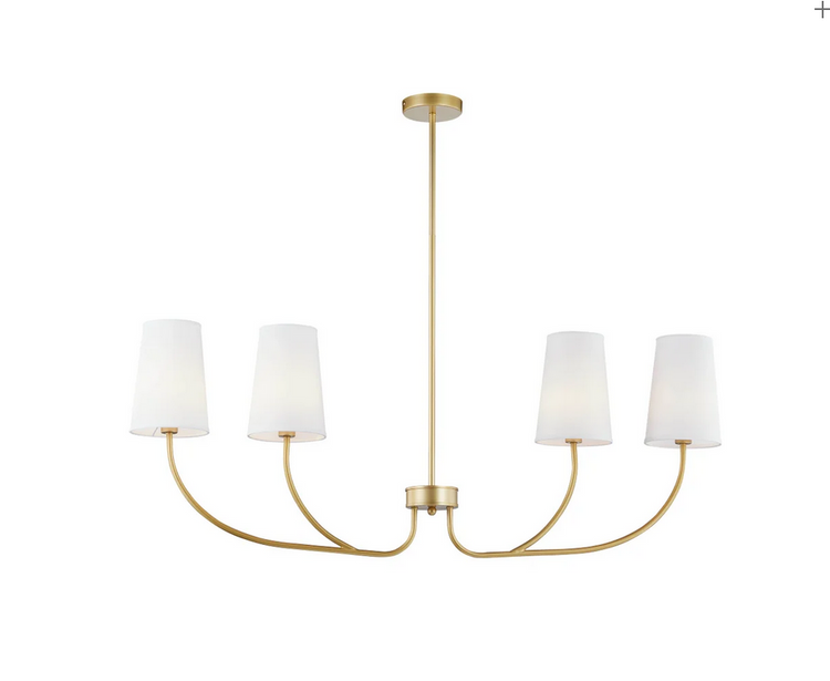 Gold Four Shade Chandelier