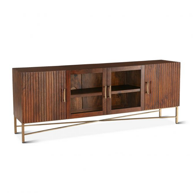 Honey Brown Media Cabinet