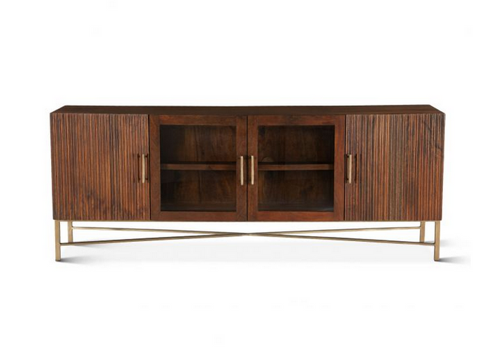 Honey Brown Media Cabinet