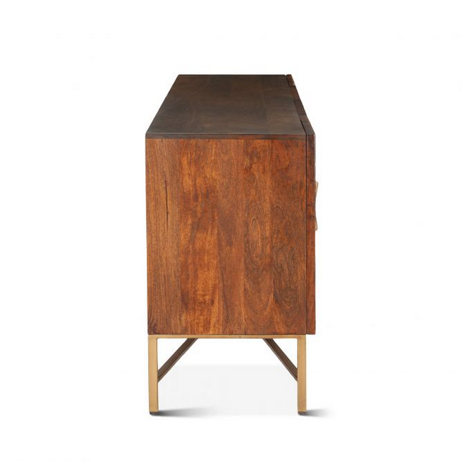 Honey Brown Media Cabinet