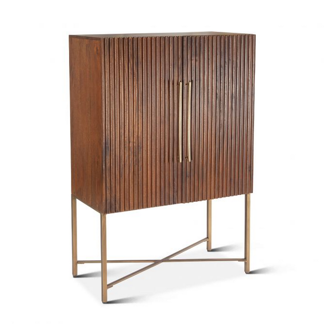 Honey Brown Bar Cabinet