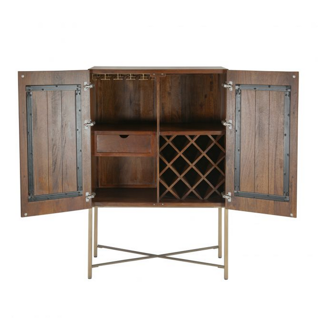 Honey Brown Bar Cabinet