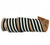 4" x 5 YDS Cotton w/Lame Stripe Ribbon