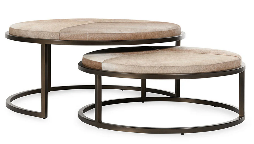 Hair on Hide Nesting Coffee Table