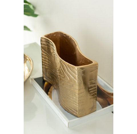 Gold Wavy Vase