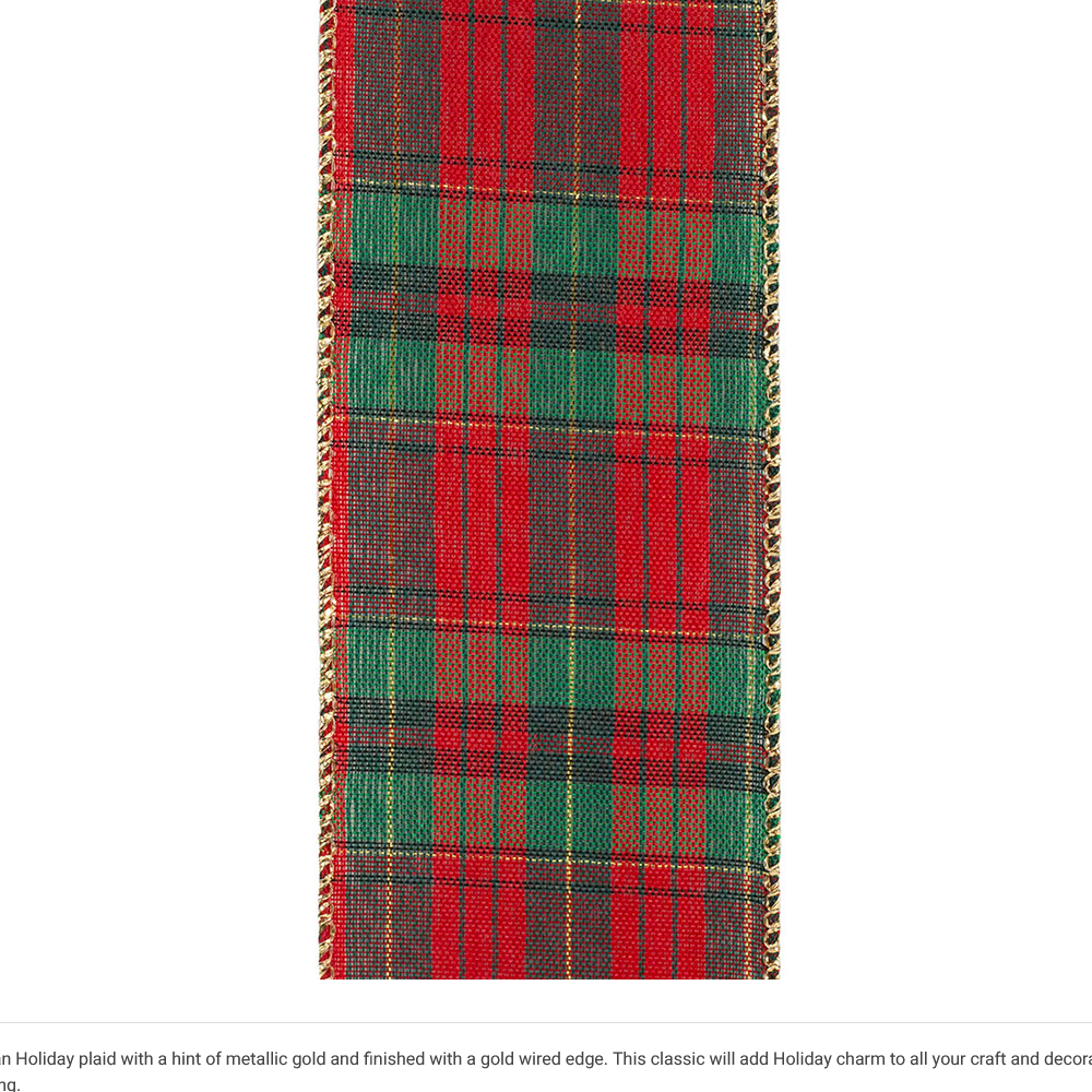 2.5" Red Plaid Ribbon