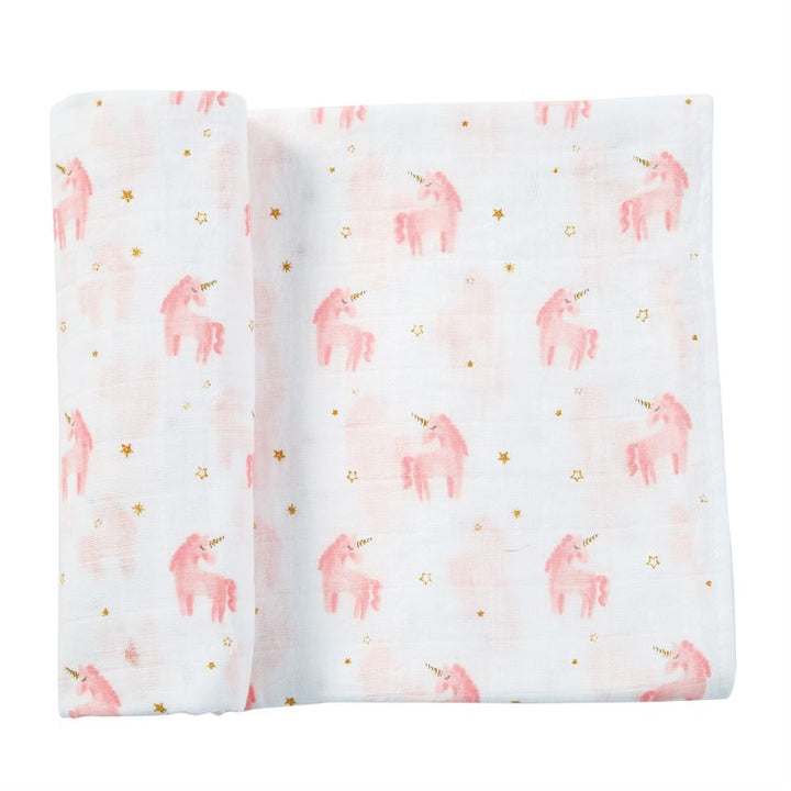 Muslin Unicorn Swaddle Blanket