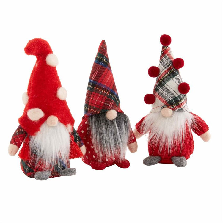 S/3 Small Christmas Gnome Sitters