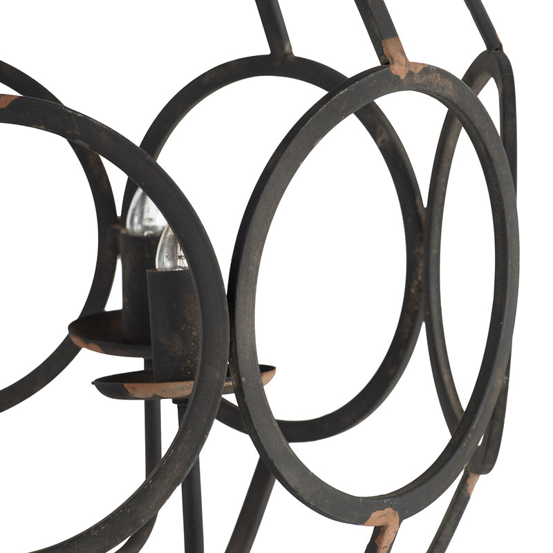 Black Metal Orb Chandelier