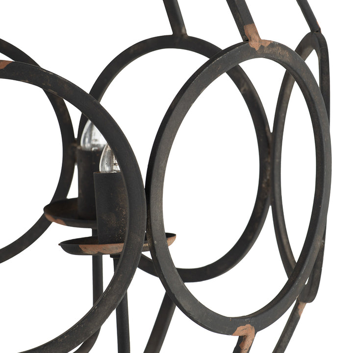 Black Metal Orb Chandelier