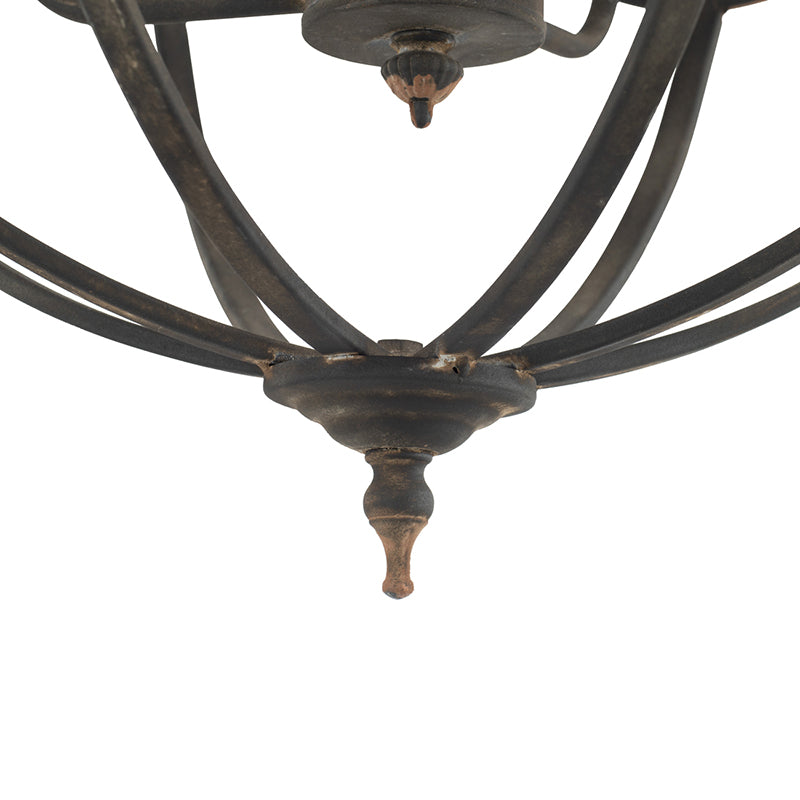 Black Metal Orb Chandelier