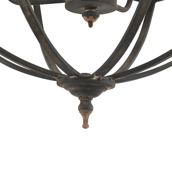 Black Metal Orb Chandelier