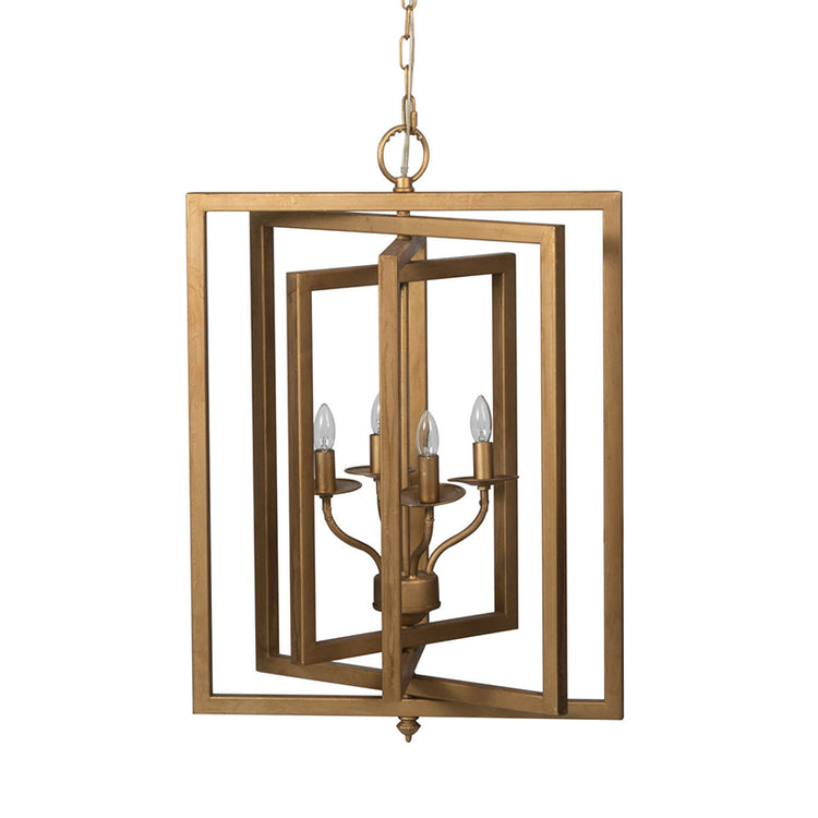 Gold Concentric Frames Chandelier