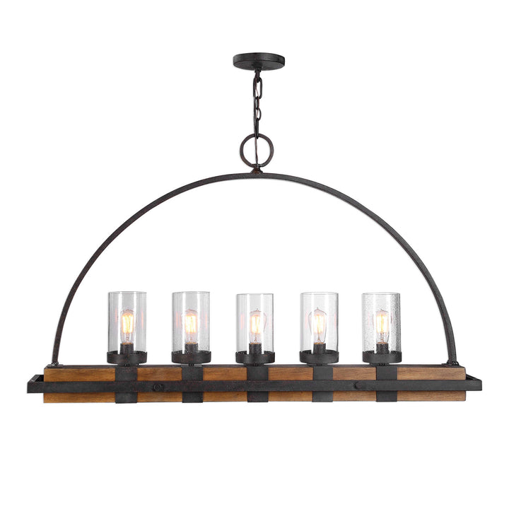 Atwood 5 Lt Island Chandelier  31" H X 51" W X 8" D