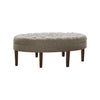 Oval Button Tufted Ottoman