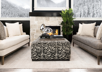 Zebra Print Ottoman