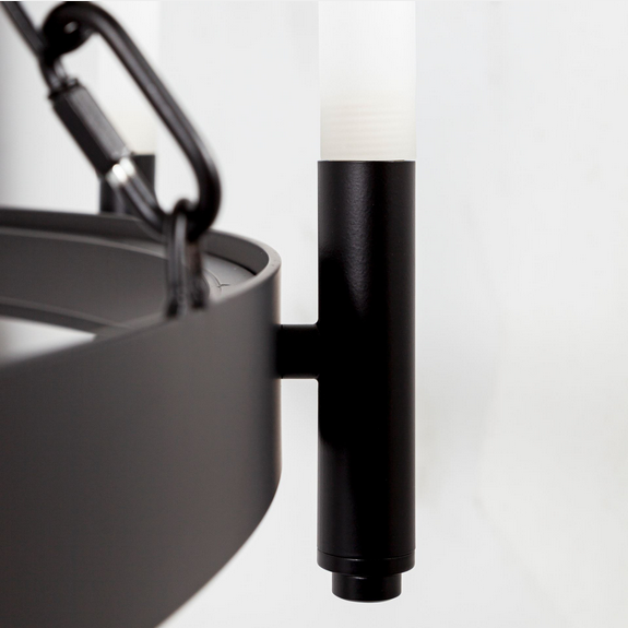 Black Metal Chassis Chandelier