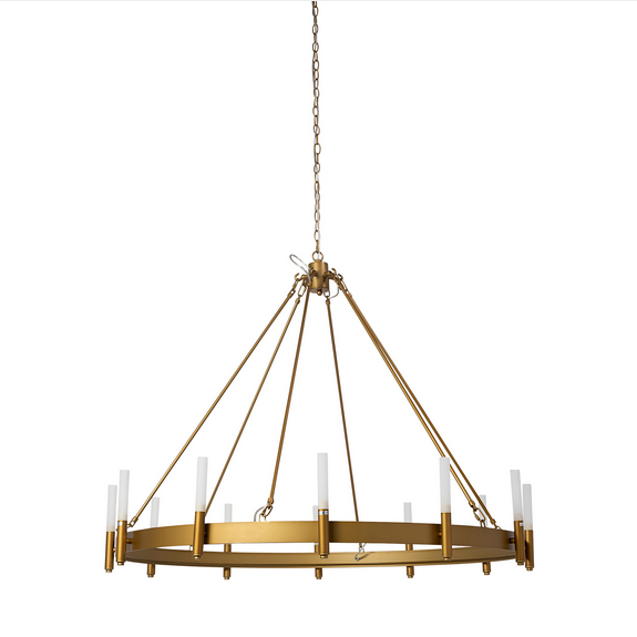 Gold Metal Chassis Chandelier