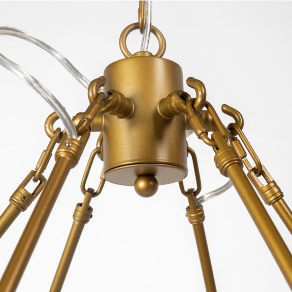 Gold Metal Chassis Chandelier