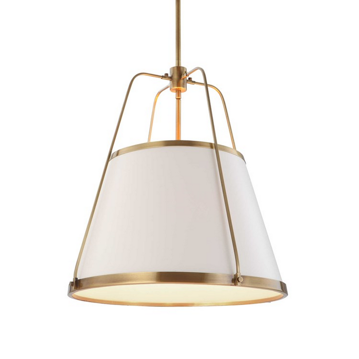 White Leather Classic Pendant