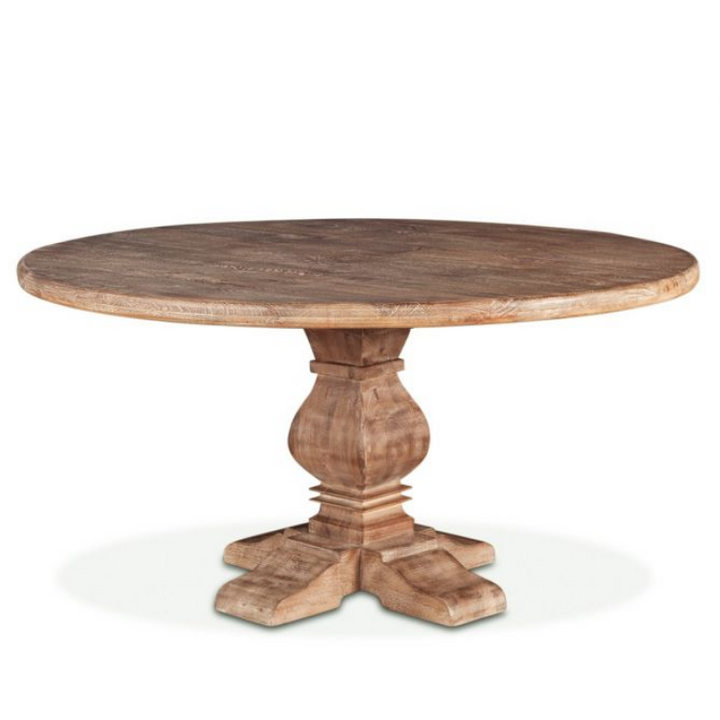 Antique Oak Round Dining Table