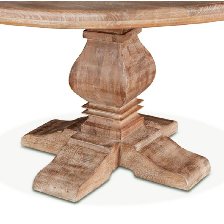 Antique Oak Round Dining Table