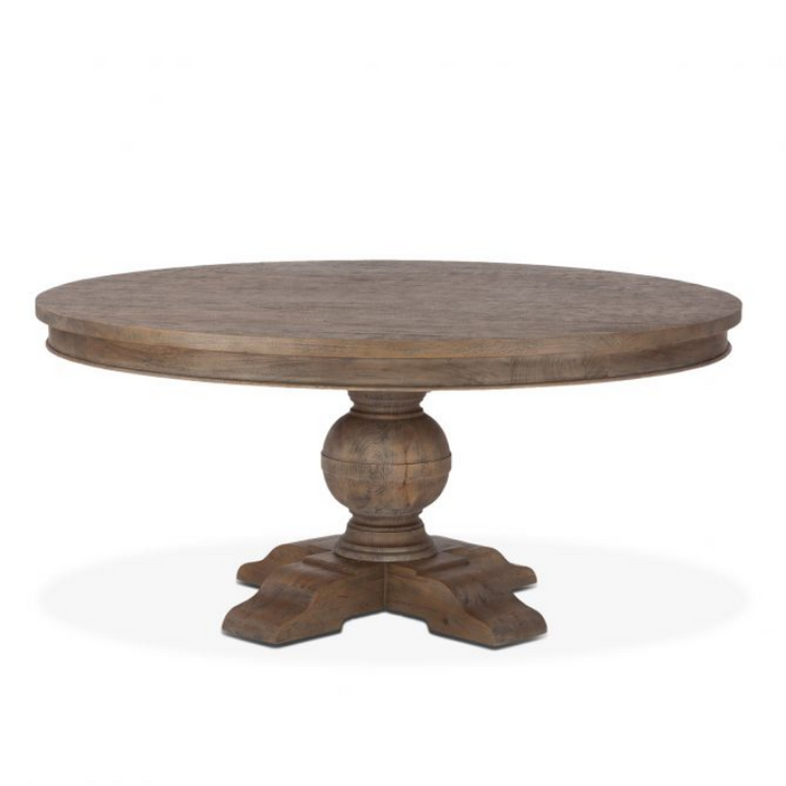 Weathered Teak Round Dining Table
