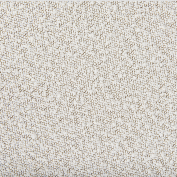 White Boucle Ottoman