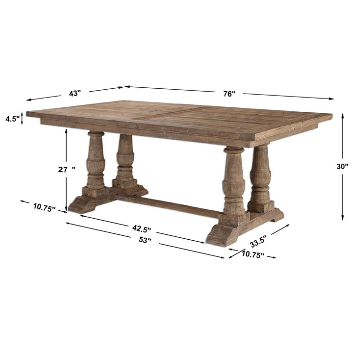 Reclaimed Dining Table  76W X 30H X 43D