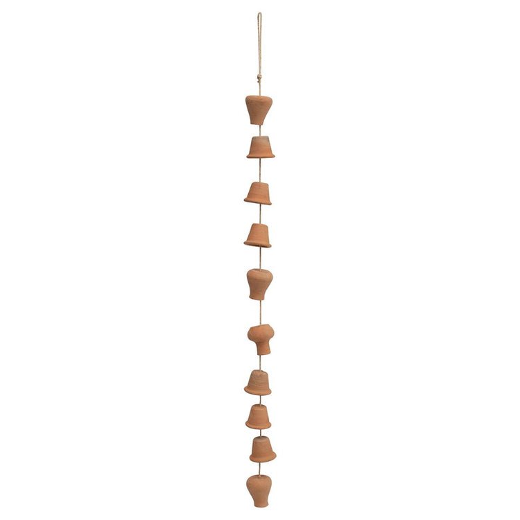63" Hanging Clay Pots w/ Jute Garland