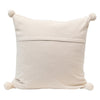 24" Cream Cotton Tufted Pillow