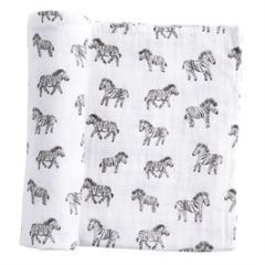 Zebra Muslin Swaddle Blanket